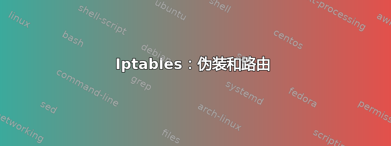 Iptables：伪装和路由