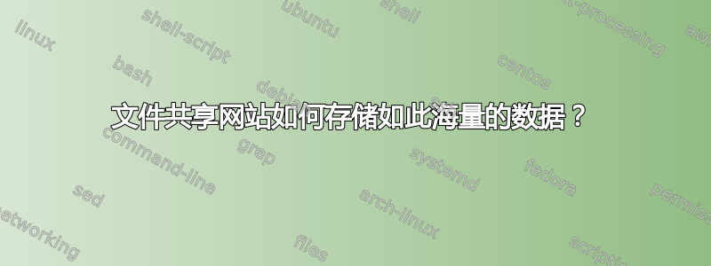 文件共享网站如何存储如此海量的数据？