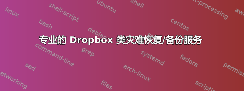 专业的 Dropbox 类灾难恢复/备份服务