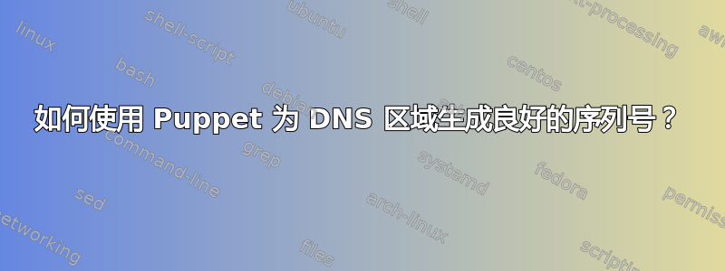 如何使用 Puppet 为 DNS 区域生成良好的序列号？