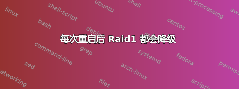 每次重启后 Raid1 都会降级