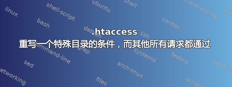 .htaccess 重写一个特殊目录的条件，而其他所有请求都通过