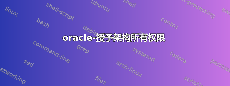 oracle-授予架构所有权限