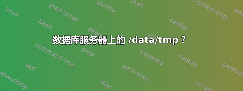 数据库服务器上的 /data/tmp？