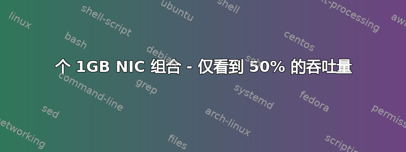 2 个 1GB NIC 组合 - 仅看到 50% 的吞吐量