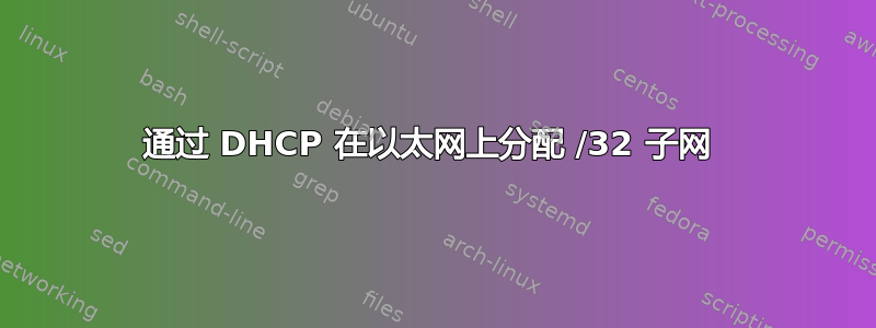 通过 DHCP 在以太网上分配 /32 子网 