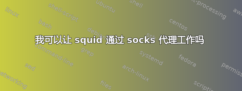 我可以让 squid 通过 socks 代理工作吗