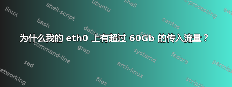 为什么我的 eth0 上有超过 60Gb 的传入流量？