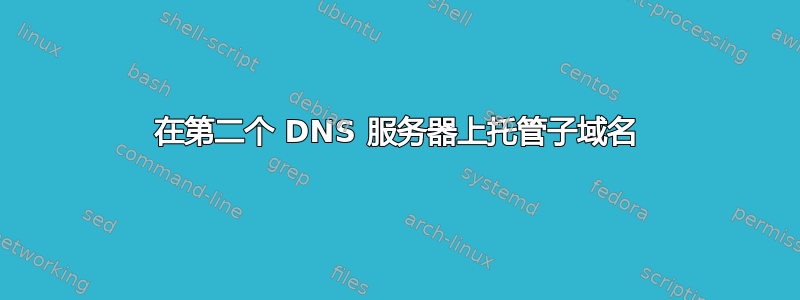 在第二个 DNS 服务器上托管子域名