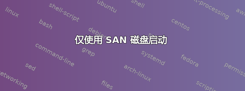 仅使用 SAN 磁盘启动