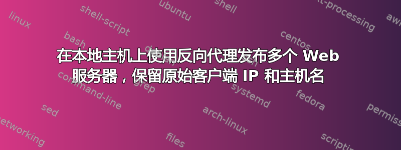 在本地主机上使用反向代理发布多个 Web 服务器，保留原始客户端 IP 和主机名