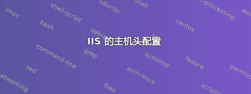 IIS 的主机头配置