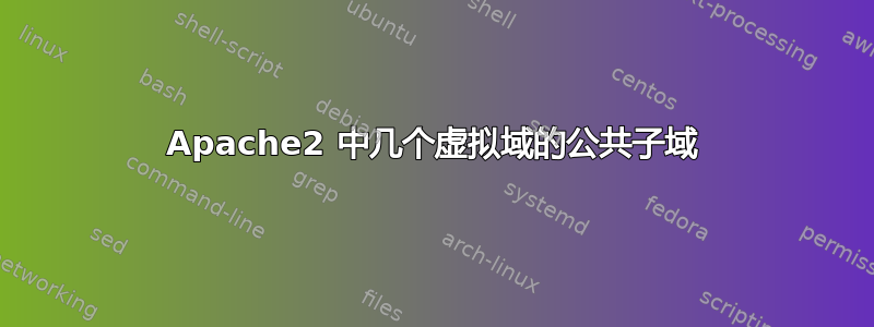 Apache2 中几个虚拟域的公共子域