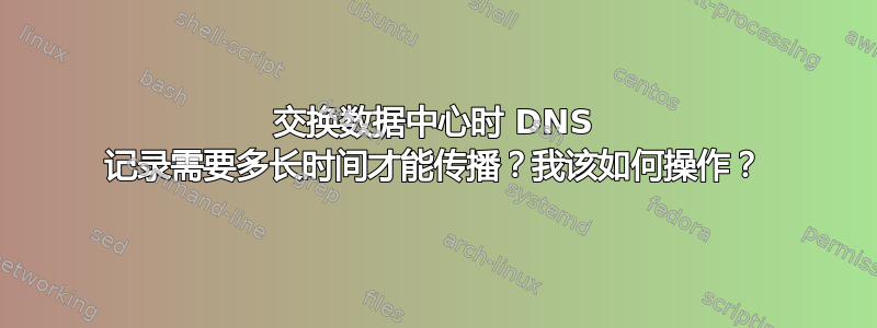 交换数据中心时 DNS 记录需要多长时间才能传播？我该如何操作？