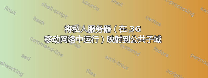 将私人服务器（在 3G 移动网络中运行）映射到公共子域