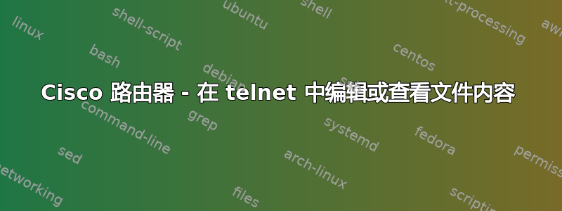 Cisco 路由器 - 在 telnet 中编辑或查看文件内容