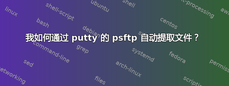 我如何通过 putty 的 psftp 自动提取文件？