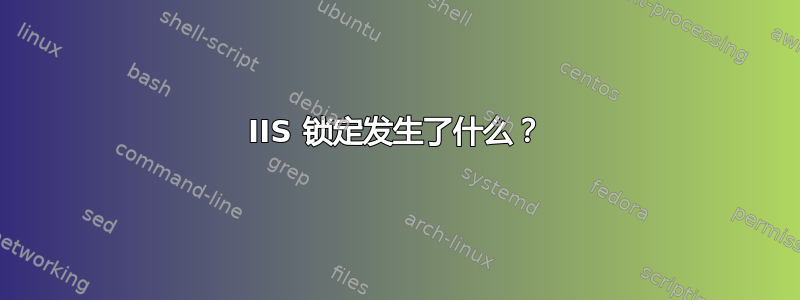 IIS 锁定发生了什么？