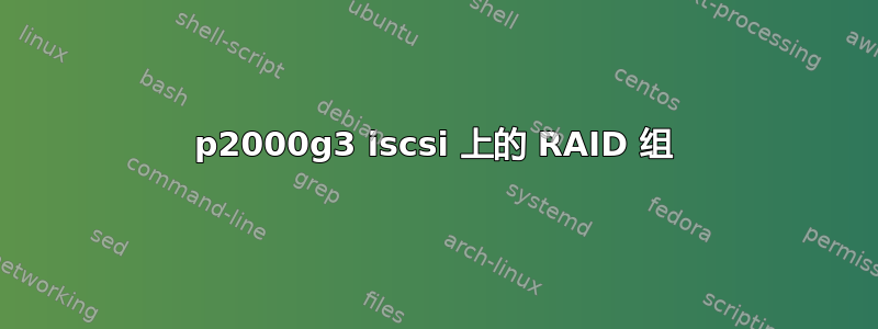 p2000g3 iscsi 上的 RAID 组