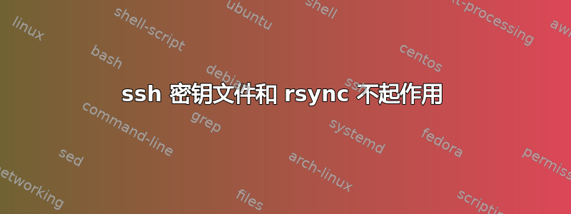 ssh 密钥文件和 rsync 不起作用