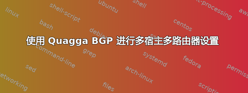 使用 Quagga BGP 进行多宿主多路由器设置