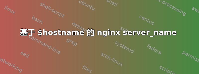 基于 $hostname 的 nginx server_name