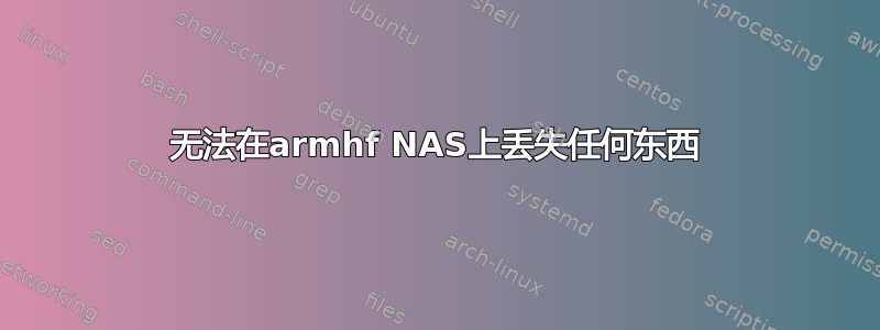 无法在armhf NAS上丢失任何东西