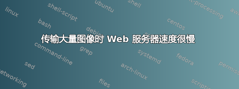 传输大量图像时 Web 服务器速度很慢