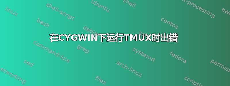 在CYGWIN下运行TMUX时出错