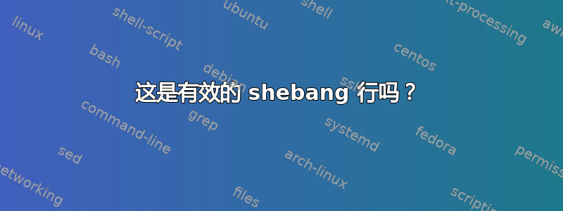 这是有效的 shebang 行吗？