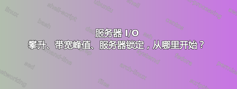 服务器 I/O 攀升、带宽峰值、服务器锁定，从哪里开始？