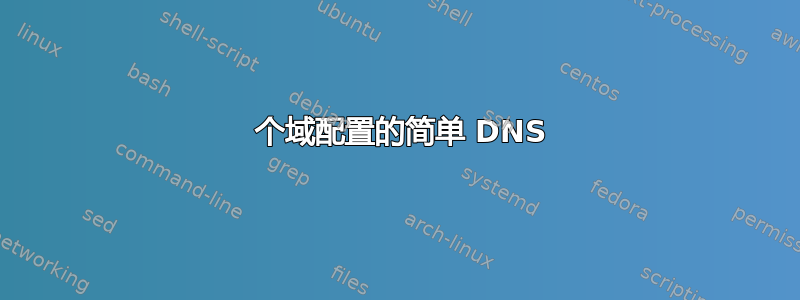 1 个域配置的简单 DNS