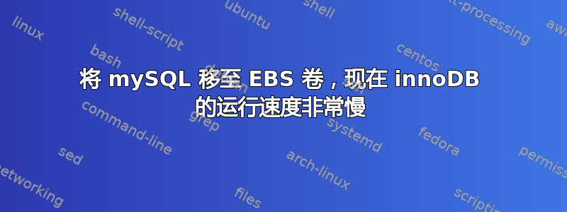 将 mySQL 移至 EBS 卷，现在 innoDB 的运行速度非常慢