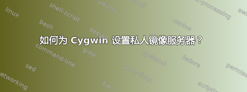 如何为 Cygwin 设置私人镜像服务器？