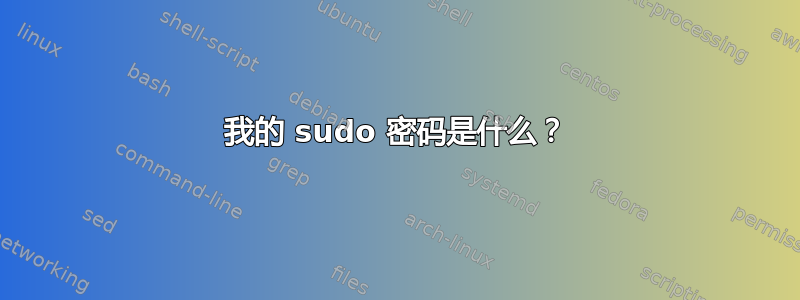 我的 sudo 密码是什么？