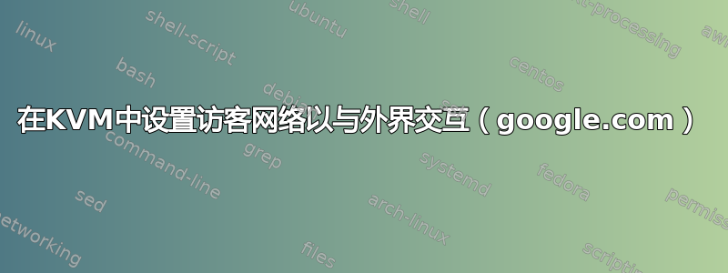 在KVM中设置访客网络以与外界交互（google.com）