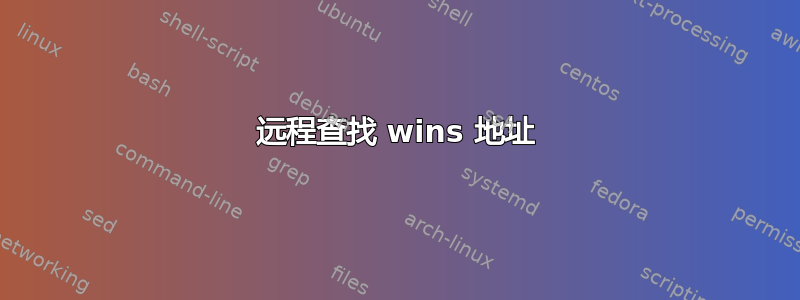 远程查找 wins 地址