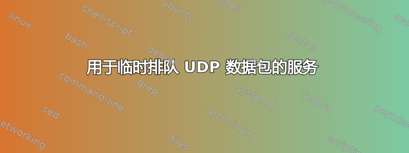 用于临时排队 UDP 数据包的服务