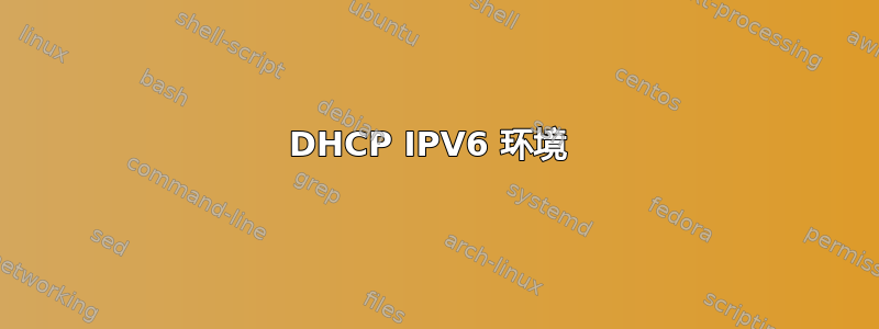 DHCP IPV6 环境 