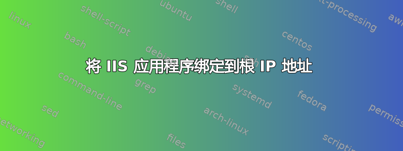 将 IIS 应用程序绑定到根 IP 地址