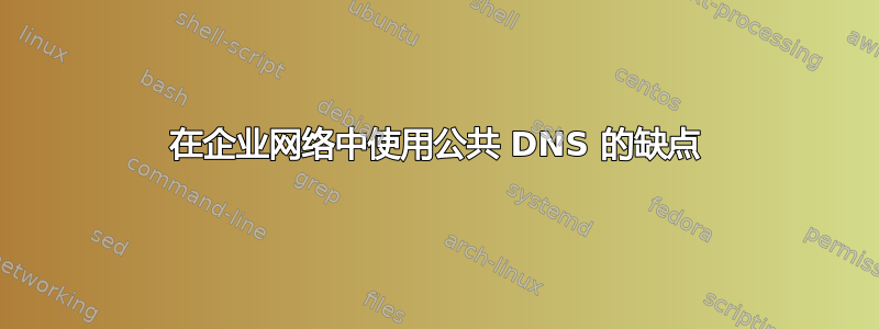 在企业网络中使用公共 DNS 的缺点