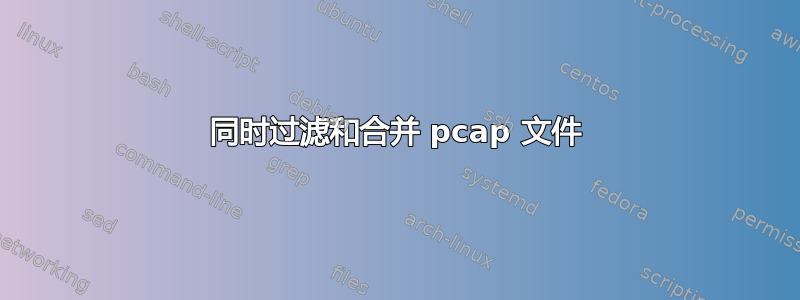 同时过滤和合并 pcap 文件