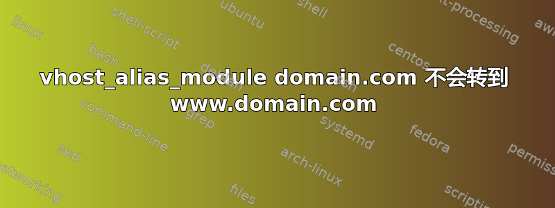 vhost_alias_module domain.com 不会转到 www.domain.com