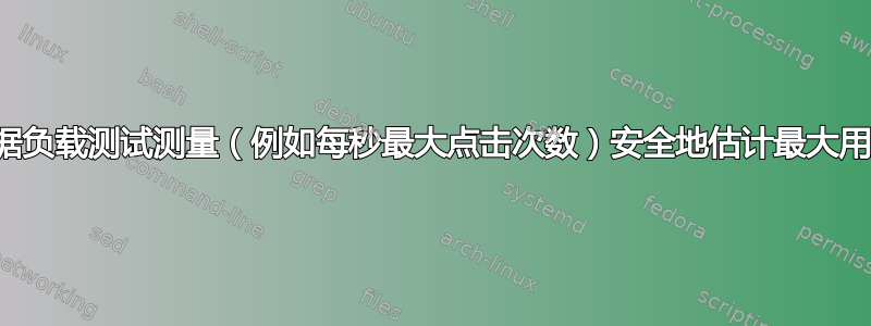 如何根据负载测试测量（例如每秒最大点击次数）安全地估计最大用户数？