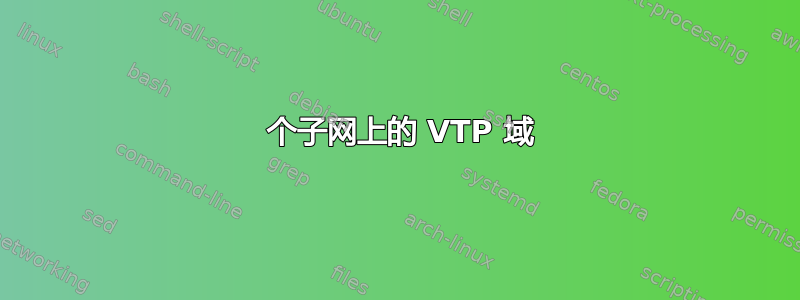 2 个子网上的 VTP 域