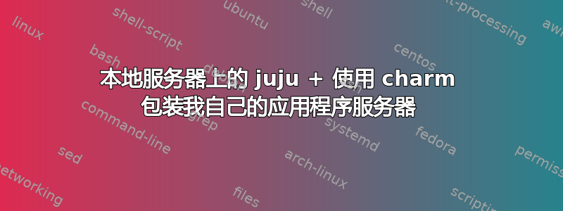 本地服务器上的 juju + 使用 charm 包装我自己的应用程序服务器