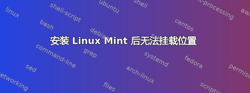 安装 Linux Mint 后无法挂载位置