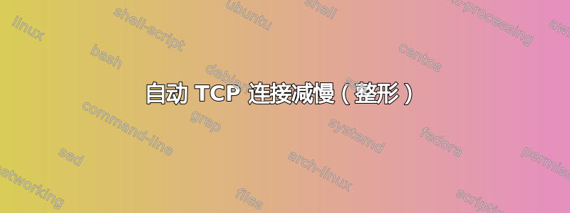 自动 TCP 连接减慢（整形）