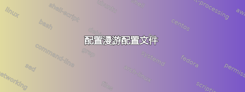 配置漫游配置文件