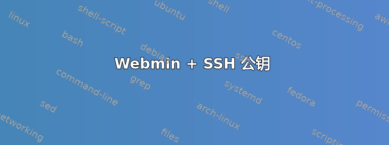 Webmin + SSH 公钥